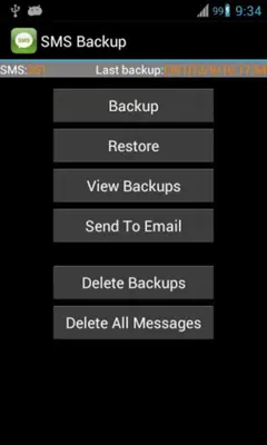 Super Backup: SMS and Contacts android App screenshot 0