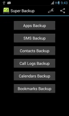 Super Backup: SMS and Contacts android App screenshot 2